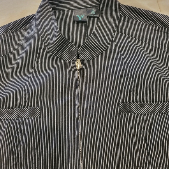 Y Brand Black & White Striped Womans Jean Style Jacket Sz 14 - Picture 7 of 12